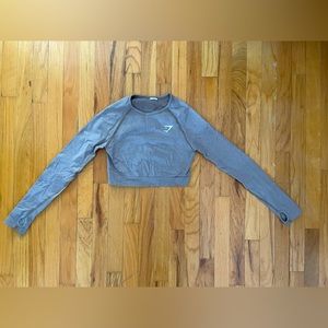 Gymshark Taupe Cropped Shirt